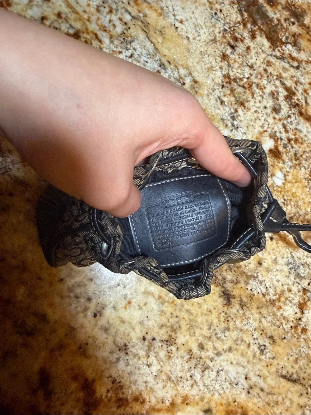 Coach vtg Signature Drawstring pouch